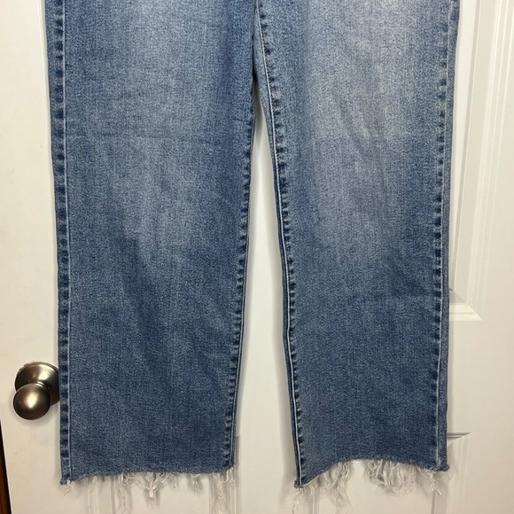 Just Black Denim The Nautical Wide Leg Size 28 Patch Pockets Blue Denim - Picture 4 of 12